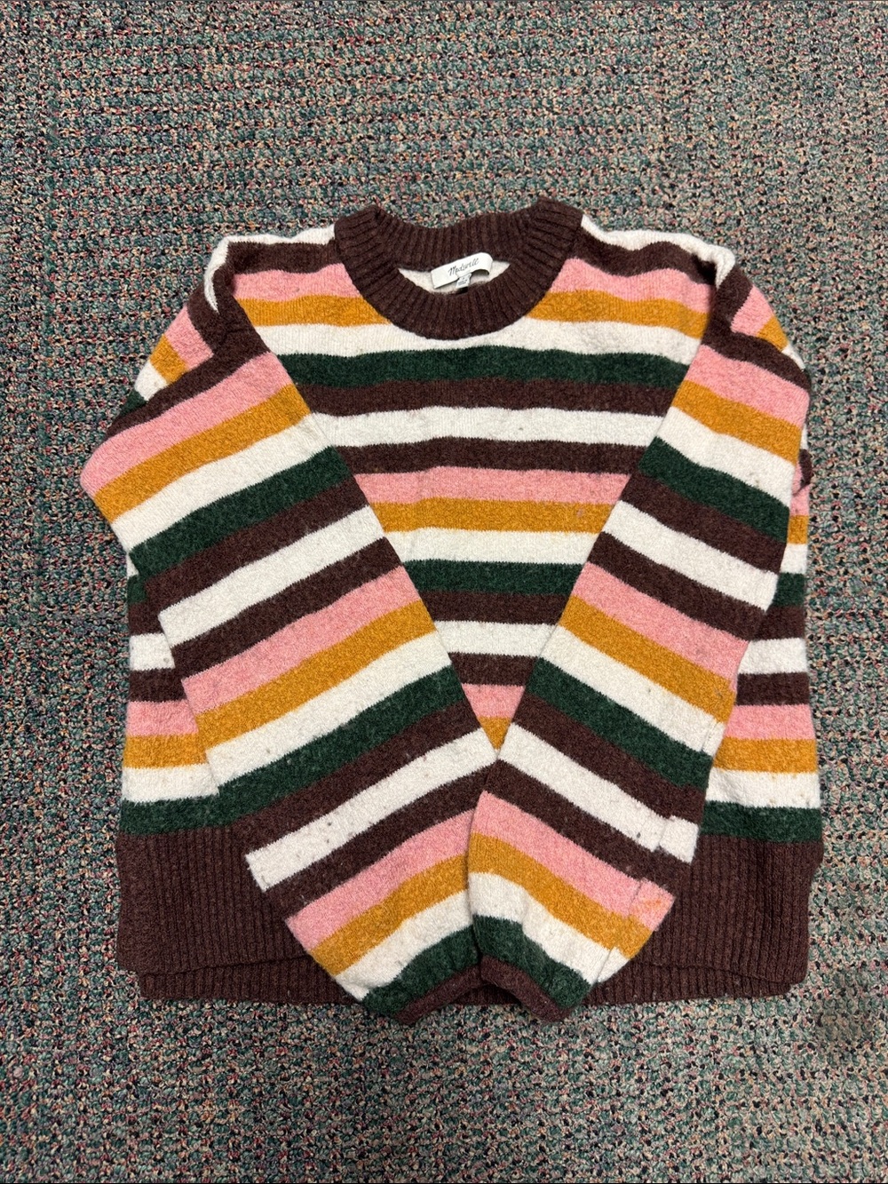 Madewell Striped Pullover Wool Sweater